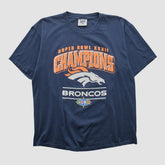 Fanatics Denver Broncos Lee Sport 1998 T-shirt Navy Vintage