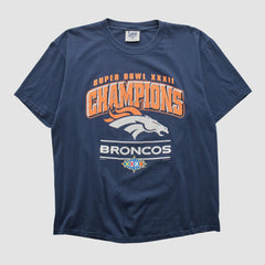 Fanatics Denver Broncos Lee Sport 1998 T-shirt Navy Vintage