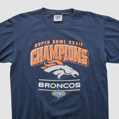Fanatics Denver Broncos Lee Sport 1998 T-shirt Navy Vintage