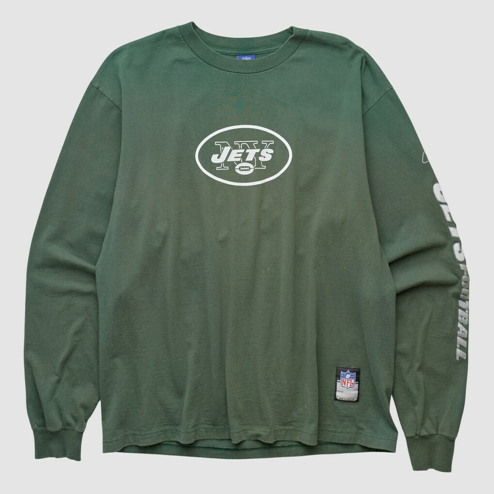 Fanatics New York Jets Reebok 2000s Long Sleeve T-shirt Green Vintage