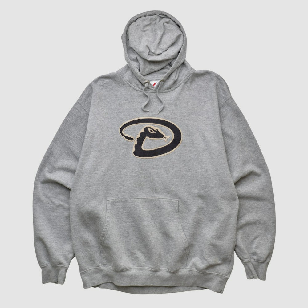 Arizona Diamondbacks Majestic 2000s Hooded Pullover Sweatshirt - Heather Gray - Vintage - Fanatics Online