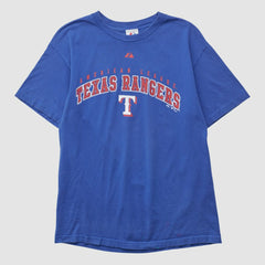 Texas Rangers Majestic 2009 T-shirt - Blue - Vintage - Fanatics Sale