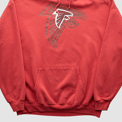 Fanatics Atlanta Falcons NFL 2000s Hooded Pullover Sweatshirt Red Vintage