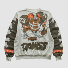 Fanatics Cleveland Browns Chalk Line 90s Pullover Sweatshirt White Vintage