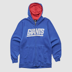 Fanatics New York Giants NFL 2010s Hooded Full Zip Sweatshirt Blue Vintage