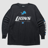 Fanatics Detroit Lions NFL 2010s Long Sleeve T-shirt Black Vintage