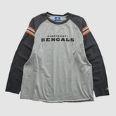 Fanatics Cincinnati Bengals Reebok 2000s Long Sleeve T-shirt Heather Gray Vintage