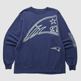 Fanatics New England Patriots Reebok 2000s Long Sleeve T-shirt Navy Vintage