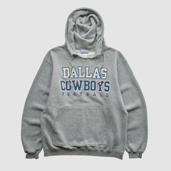 Fanatics Dallas Cowboys Reebok 2000s Hooded Pullover Sweatshirt Heather Gray Vintage