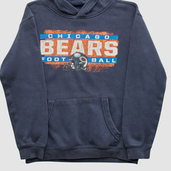 Fanatics Chicago Bears NFL 2010s Hooded Pullover Sweatshirt Navy Vintage