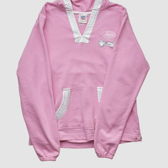 Fanatics New York Jets NFL 2000s Hooded Pullover Sweatshirt Pink Vintage