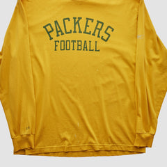 Fanatics Green Bay Packers Reebok 2000s Long Sleeve T-shirt Yellow Vintage