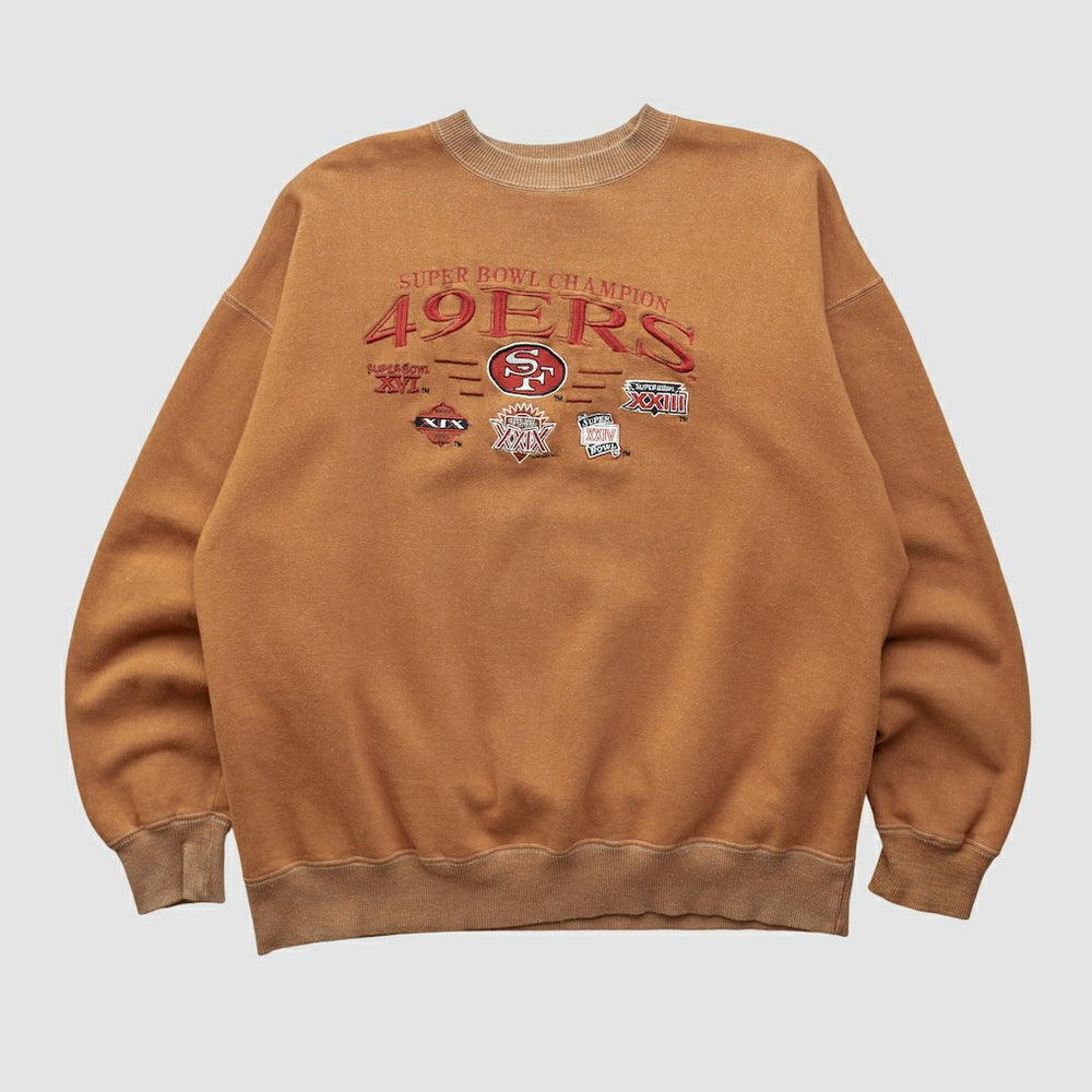 Fanatics Super Bowl 90s Pullover Sweatshirt Tan Vintage