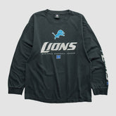 Fanatics Detroit Lions NFL 2010s Long Sleeve T-shirt Black Vintage