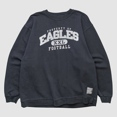 Fanatics Philadelphia Eagles Reebok 2000s Pullover Sweatshirt Black Vintage