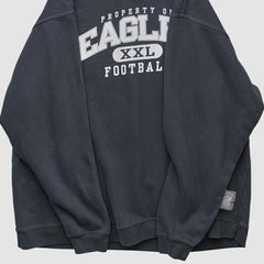 Fanatics Philadelphia Eagles Reebok 2000s Pullover Sweatshirt Black Vintage