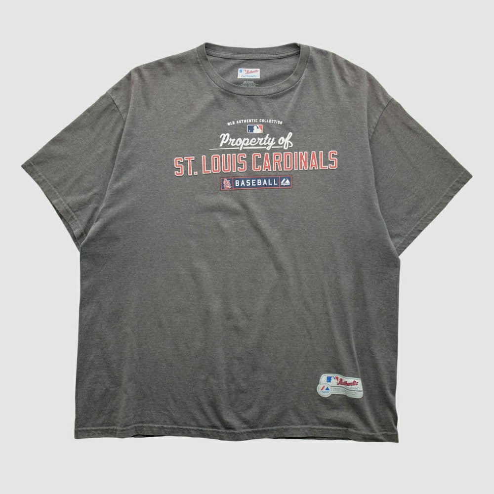 St. Louis Cardinals Majestic 2000s T-shirt - Charcoal - 2XVintage - Fanatics Discount