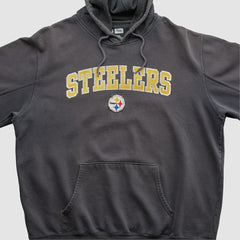 Fanatics Pittsburgh Steelers NFL 2010s Hooded Pullover Sweatshirt Black Vintage