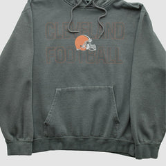 Fanatics Cleveland Browns Majestic 2010s Hooded Pullover Sweatshirt Gray Vintage