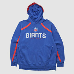 Fanatics New York Giants Reebok 2000s Hooded Pullover Sweatshirt Blue Vintage