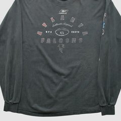 Fanatics Atlanta Falcons Reebok 2000s Long Sleeve T-shirt Charcoal Vintage