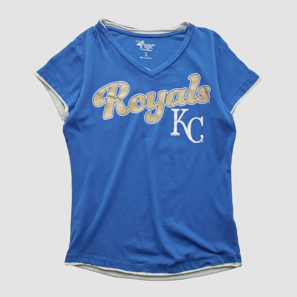 Kansas City Royals Carl Banks 2010s T-shirt - Blue - Vintage - Fanatics Lifestyle