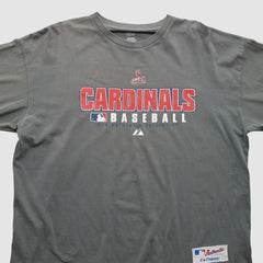 St. Louis Cardinals Majestic 2000s Long Sleeve T-shirt - Gray - 2XVintage - Fanatics on Sale