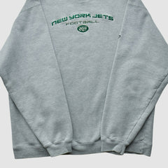 Fanatics New York Jets Reebok 2000s Pullover Sweatshirt Heather Gray Vintage