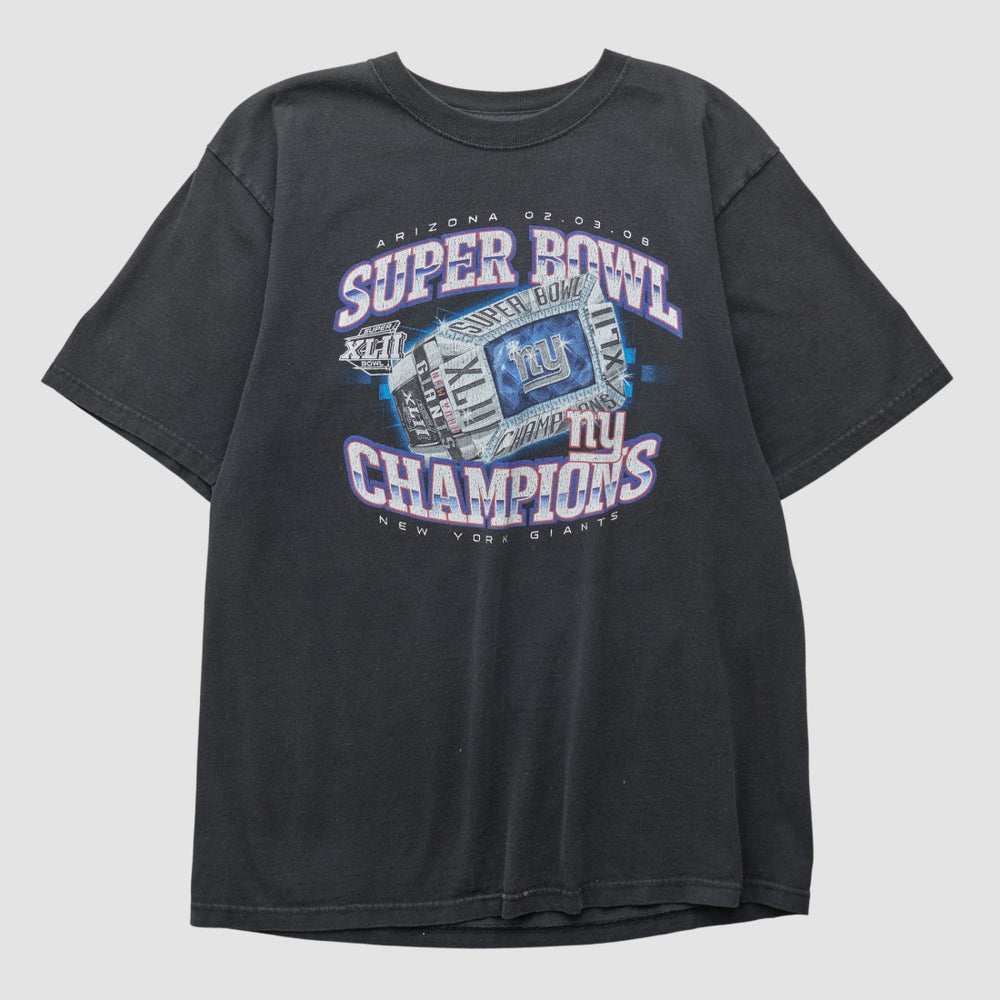 Fanatics New York Giants Reebok 2008 T-shirt Black Vintage