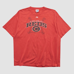 Cincinnati Reds Majestic 2000s T-shirt - Red - XVintage - Fanatics Discount
