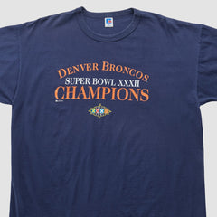 Fanatics Denver Broncos Russell 1998 T-shirt Navy Vintage