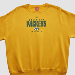 Fanatics Green Bay Packers NFL 2000s Pullover Sweatshirt Yellow Vintage
