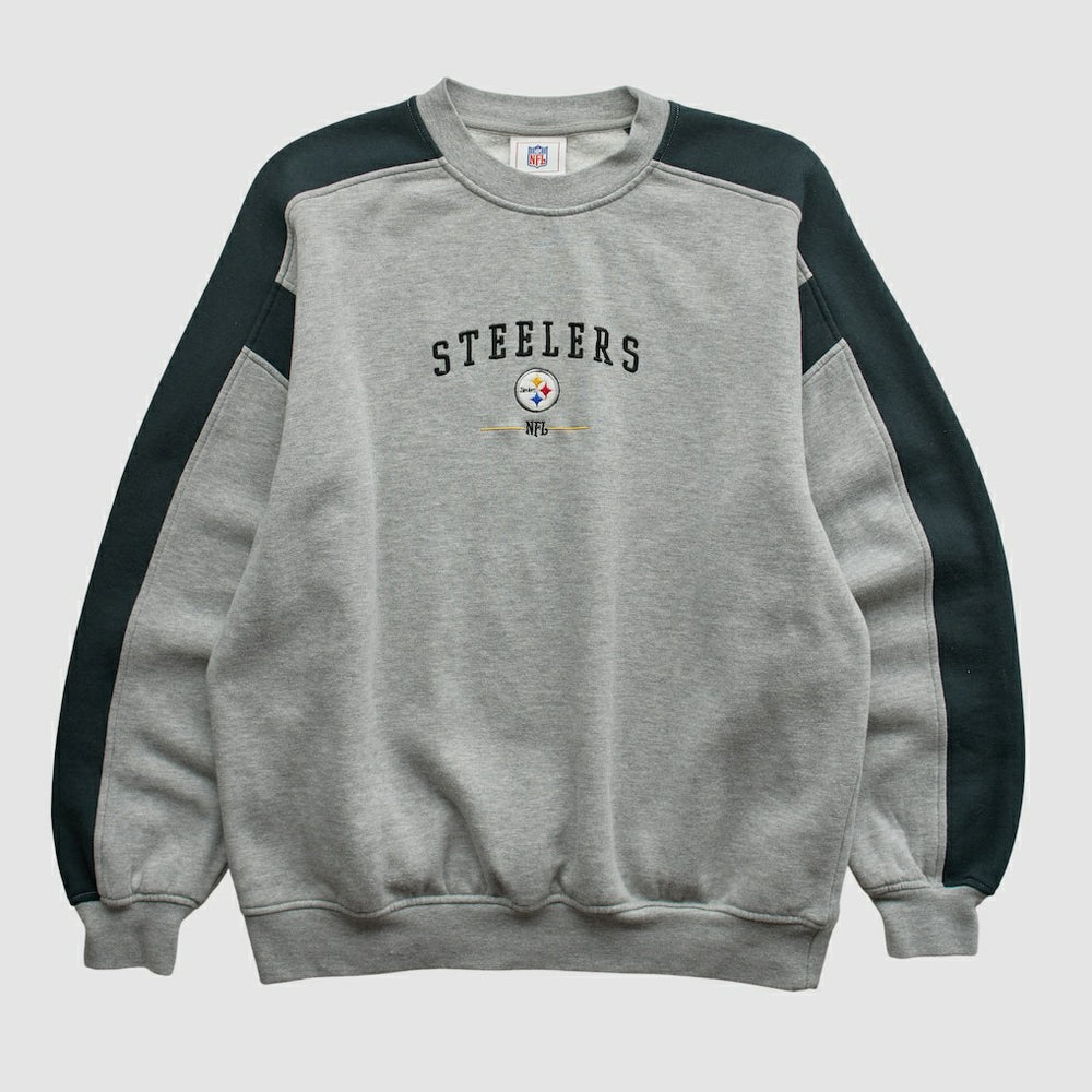 Fanatics Pittsburgh Steelers NFL 2000s Pullover Sweatshirt Heather Gray Vintage
