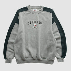 Fanatics Pittsburgh Steelers NFL 2000s Pullover Sweatshirt Heather Gray Vintage