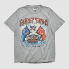 Chicago Cubs Lee Apparel 2005 T-shirt - Heather Gray - Vintage - Fanatics Sale