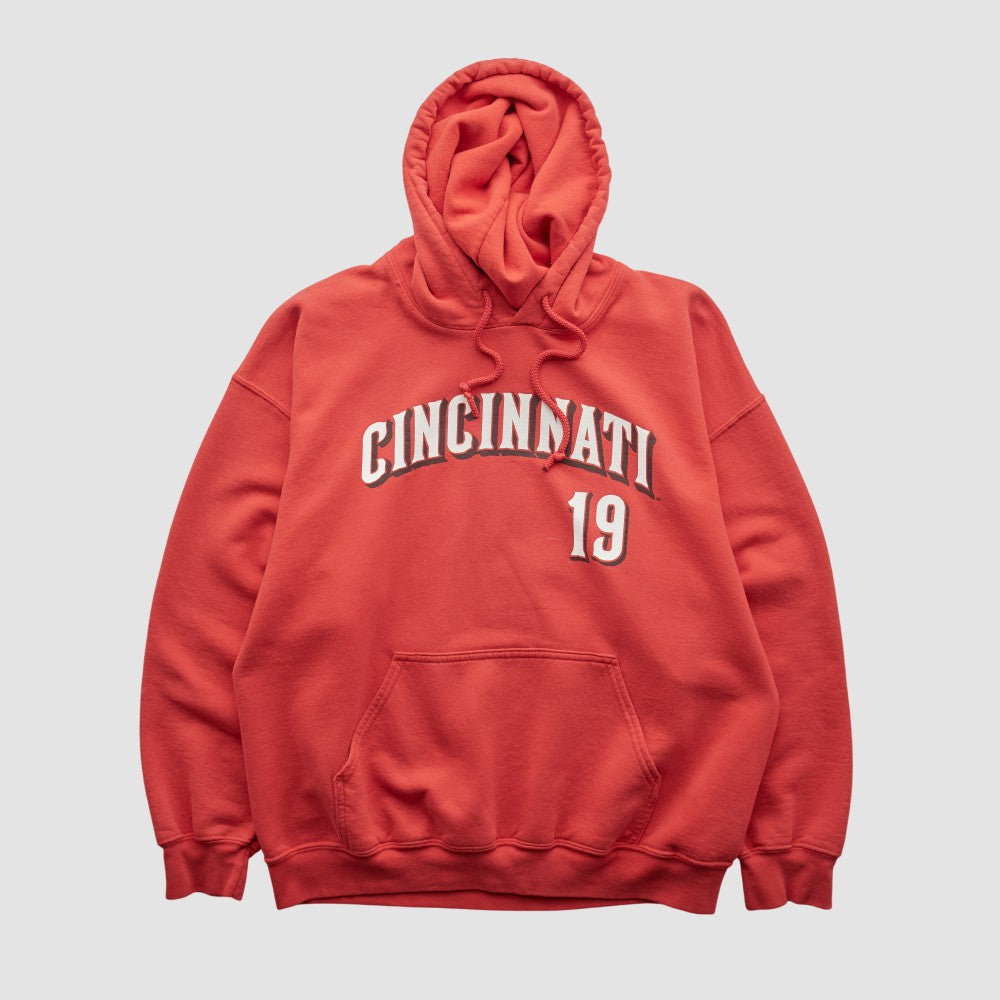 Cincinnati Reds Genuine Merchandise 2000s Hooded Pullover Sweatshirt - Red - Vintage - Fanatics Online