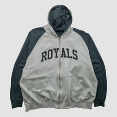Kansas City Royals 2000s Hooded Full Zip Sweatshirt - Heather Gray - 2XVintage - Fanatics Lifestyle