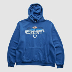 Fanatics Indianapolis Colts NFL 2010 Hooded Pullover Sweatshirt Blue Vintage