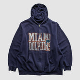 Fanatics Miami Dolphins NFL 2010s Hooded Full Zip Sweatshirt Navy Vintage