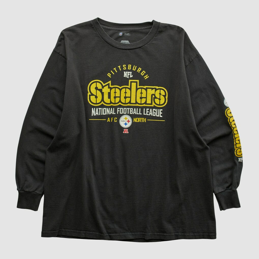 Fanatics Pittsburgh Steelers NFL 2010s Long Sleeve T-shirt Black Vintage