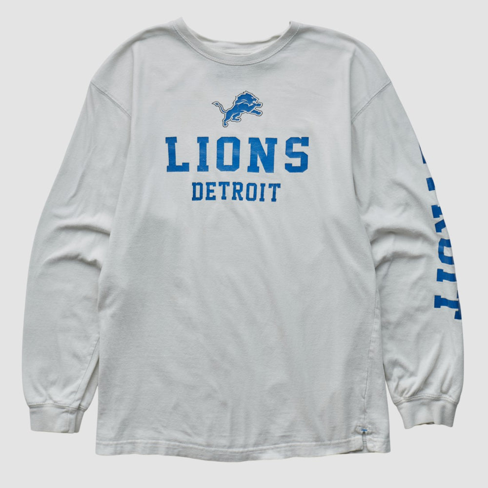Fanatics Detroit Lions NFL 2000s Long Sleeve T-shirt White Vintage