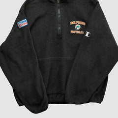 Fanatics Miami Dolphins Champion 2000s 1/4 Zip Sweatshirt Black Vintage