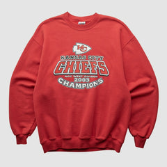 Fanatics Kansas City Chiefs Jerzees 2003 Pullover Sweatshirt Red Vintage
