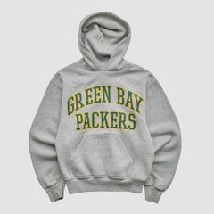 Fanatics Green Bay Packers NFL 2000s Hooded Pullover Sweatshirt Heather Gray Yth M Real Vintage