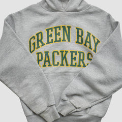 Fanatics Green Bay Packers NFL 2000s Hooded Pullover Sweatshirt Heather Gray Yth M Real Vintage
