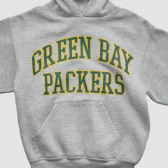 Fanatics Green Bay Packers NFL 2000s Hooded Pullover Sweatshirt Heather Gray Yth M Real Vintage