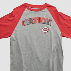Cincinnati Reds Majestic 2009 T-shirt - Heather Gray - Vintage - Fanatics Sale