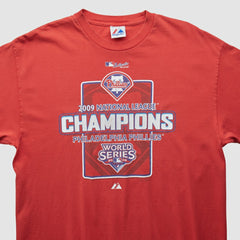 Philadelphia Phillies Majestic 2009 T-shirt - Red - Vintage - Fanatics Lifestyle