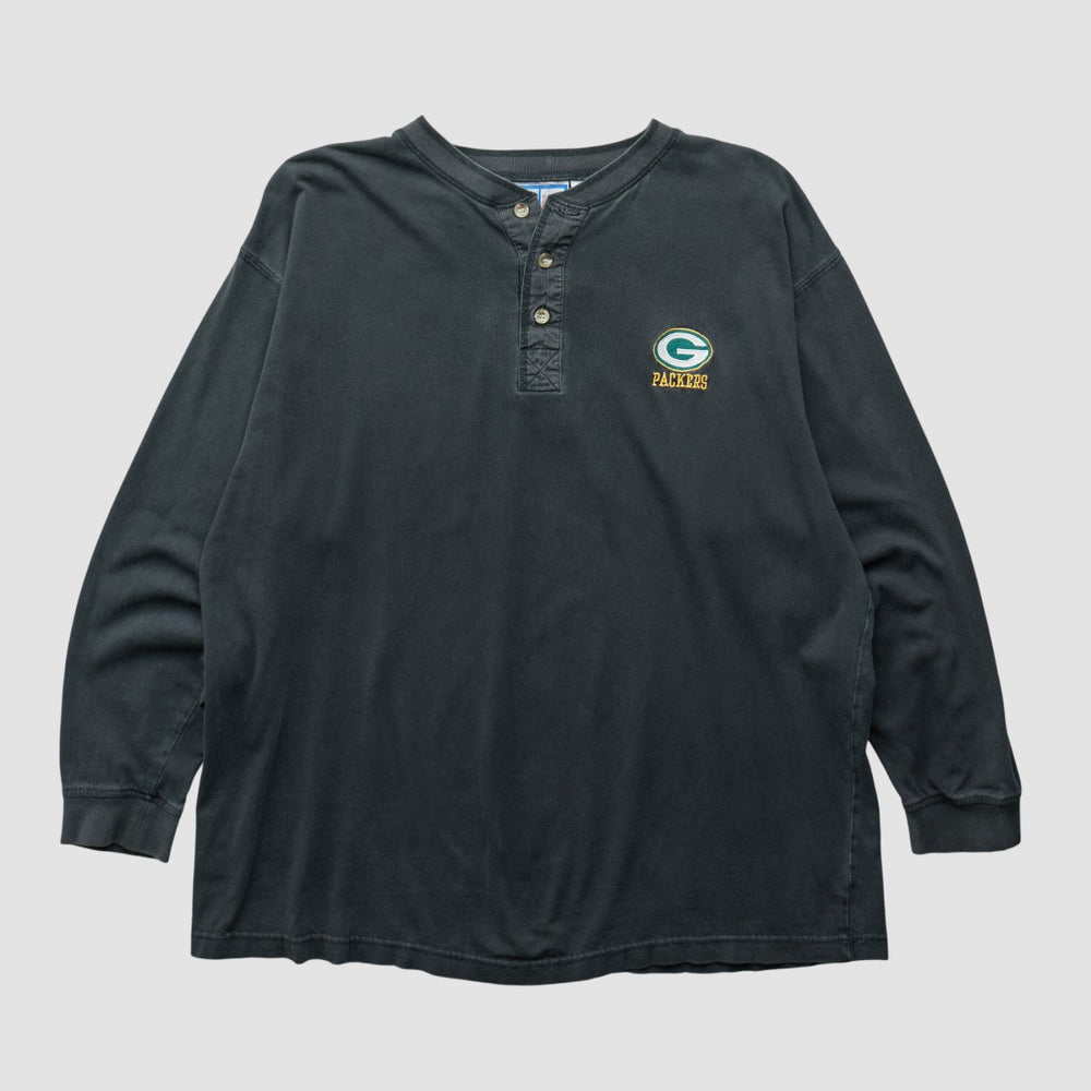 Fanatics Green Bay Packers Logo 7 90s Long Sleeve T-shirt Black Vintage