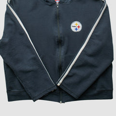 Fanatics Pittsburgh Steelers NFL 2000s Hooded Full Zip Sweatshirt Black Vintage